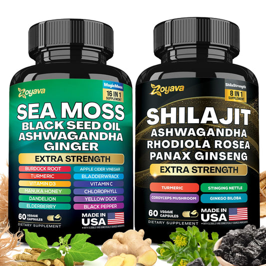 ShilaFuel Shilajit Capsules + Sea Moss Capules
