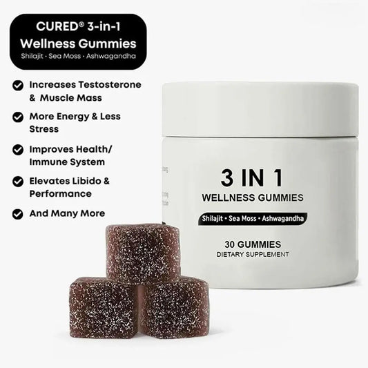 ShilaFuel 3 In 1 Wellness Gummies Shilajit Sea Moss Ashwagandha